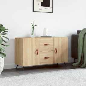 Sideboard Sonoma oak Engineered wood and metal Medium S...