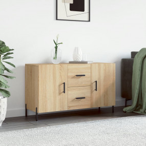 Sideboard Sonoma oak Engineered wood, metal 39.4x14.2x2...