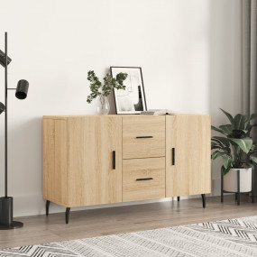 Sideboard Sonoma Oak Engineered wood, Metal Medium Door...