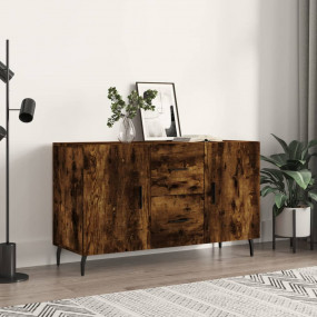 Sideboard Smoked Oak Engineered Wood 39.4 x 14.2 x 23.6...