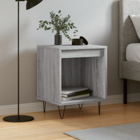 Bedside Cabinet Grey Sonoma Engineered wood Medium