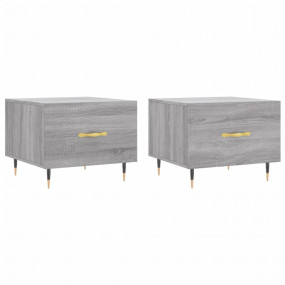 Coffee Table Set of 2 Grey Sonoma Engineered wood, Iron...