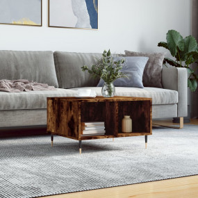 Coffee Table Smoked Oak Engineered Wood Standard Coffee...