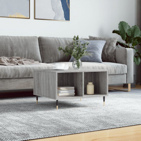 Coffee Table Gray Sonoma Engineered Wood, Metal Medium