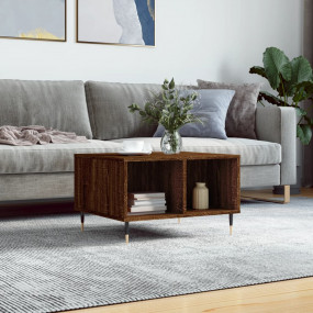 Coffee Table Brown oak Engineered wood, metal Small Cof...