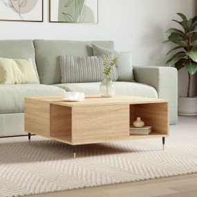 Coffee Table Sonoma oak Engineered Wood Medium Square M...