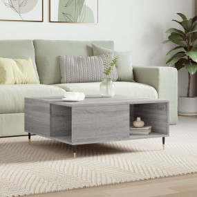 Coffee Table Grey Sonoma Engineered Wood and Metal