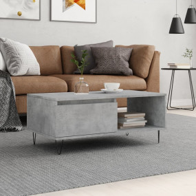Coffee Table Concrete Gray Engineered wood Medium Coffe...