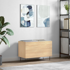 Record Cabinet Sonoma oak Engineered wood and iron