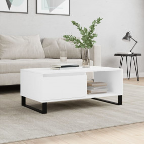 Coffee Table White Engineered wood, Metal Medium Coffee...