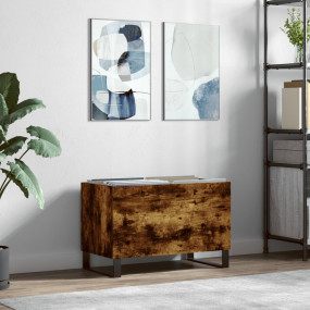 Record Cabinet Smoked oak Engineered wood, iron Medium