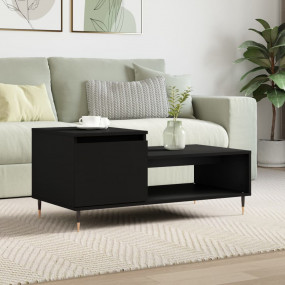 Coffee Table Black Engineered wood, metal 39.4x19.7x17....