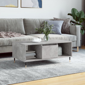 Coffee Table Concrete Grey Engineered wood, Metal Small