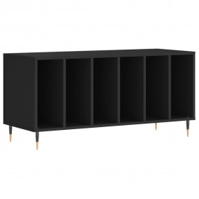 Record Cabinet Black Engineered Wood 39.4 x 15.0 x 18.9...