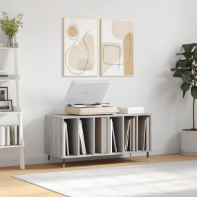 Record Cabinet Grey Sonoma Engineered wood, Iron Medium