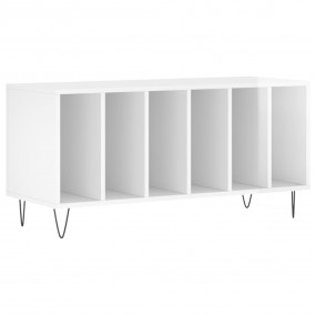 Record Cabinet High gloss white Engineered wood, iron