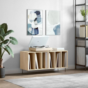 Record Cabinet Sonoma Oak Engineered Wood 39.4 x 15.0 x...