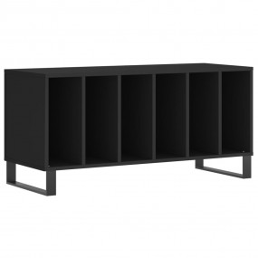 Record Cabinet Black Engineered wood, iron 39.4x15.0x18...