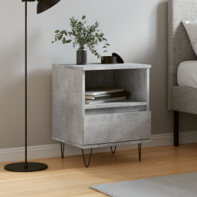 Bedside Cabinet Concrete grey Engineered wood, metal Co...