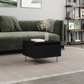 Coffee Table Black Engineered wood, metal 19.7x18.1x13....