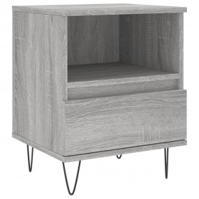 Bedside Cabinet Grey sonoma Engineered wood, Metal Stan...