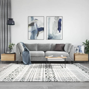 Coffee Table Set of 2 Sonoma oak Engineered wood, metal...