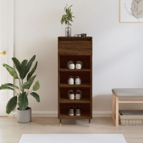 Shoe Cabinet Brown oak Engineered wood, metal Medium Sh...