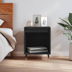Bedside Cabinet Black Engineered wood, metal Small