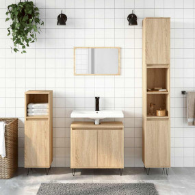 Bathroom Cabinet Sonoma Oak Engineered Wood 22.8 x 13.0...