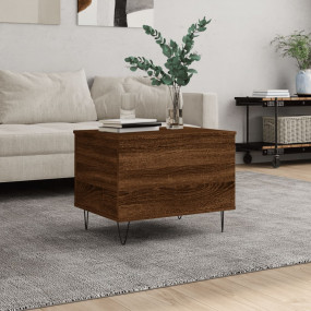 Coffee Table Brown Oak Engineered wood 23.6 x 17.5 x 17...
