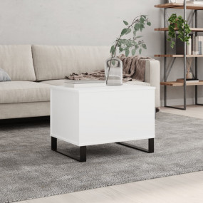 Coffee Table White Engineered wood and metal Medium