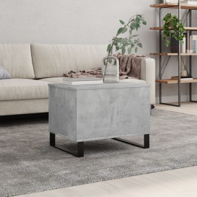Coffee Table Concrete Grey Engineered Wood, Metal Mediu...