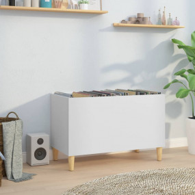Record Cabinet White Engineered wood Medium Record Cabi...