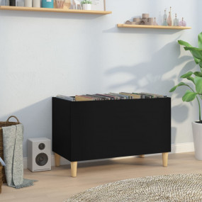 Record Cabinet Black Engineered wood and solid eucalypt...