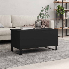 Coffee Table Black Engineered wood, Metal Medium