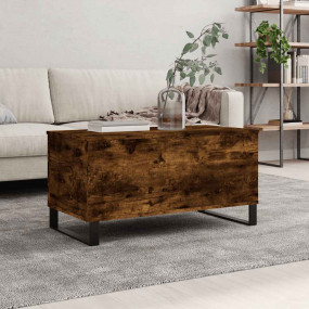 Coffee Table Smoked oak Engineered wood Medium Height-A...
