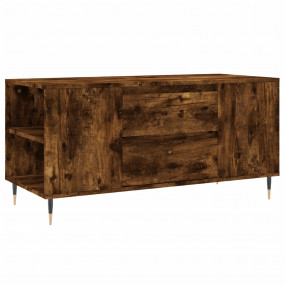 Coffee Table Smoked Oak Engineered Wood, Metal Medium