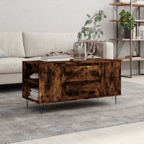 Coffee Table Smoked Oak Engineered Wood Coffee Table Re...