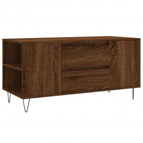 Coffee Table Brown Oak Engineered Wood, Metal Medium Co...