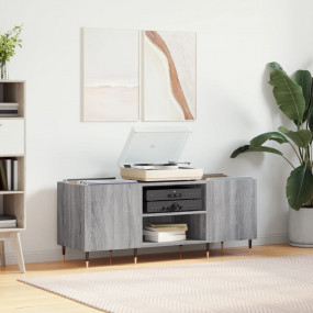 Record Cabinet Grey Sonoma Engineered wood, Iron Medium