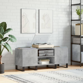 Record Cabinet Concrete Grey Engineered wood and iron M...