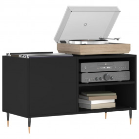 Record Cabinet Black Engineered wood, iron Medium Recor...