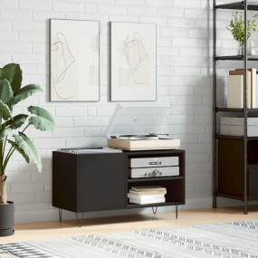 Record Cabinet Black Engineered wood, iron Medium Recor...