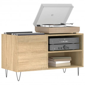 Record Cabinet Sonoma Oak Engineered Wood, Iron Medium ...
