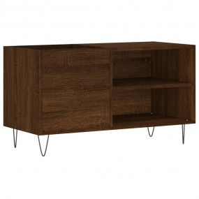 Record Cabinet Brown oak Engineered wood, Iron Medium