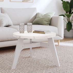 Table Top White Solid Pine Wood 24 in diameter Durable