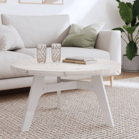 Table Top White Solid Pine Wood 31.5 in diameter Durabl...