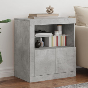 Sideboard Concrete gray Engineered wood, glass Medium S...
