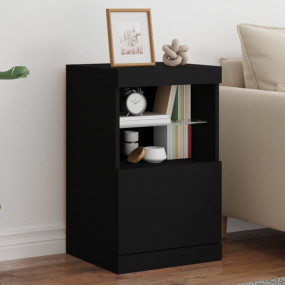 Sideboard Black Engineered wood, Glass Medium Sideboard