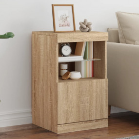 Sideboard Sonoma oak Engineered wood, glass Compact Sid...